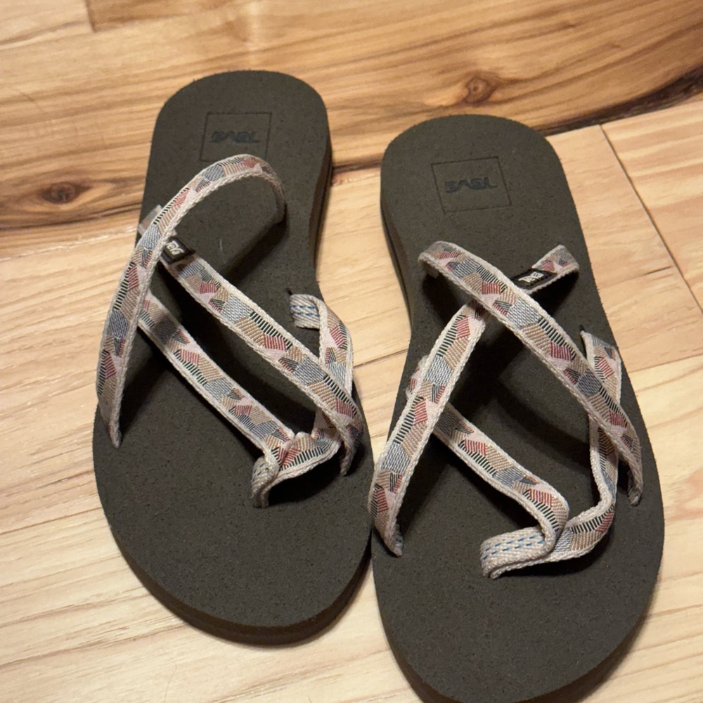 Teva Women's Sandals - Patterned Black and Tan